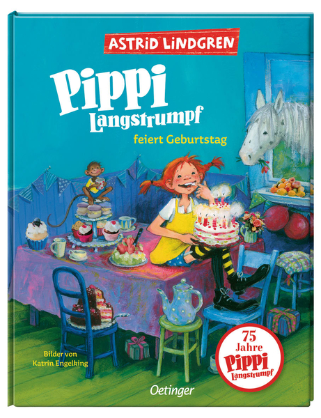 Pippi Langstrumpf, Geburtstag, Kuchen, Zweirad, Tischdeko