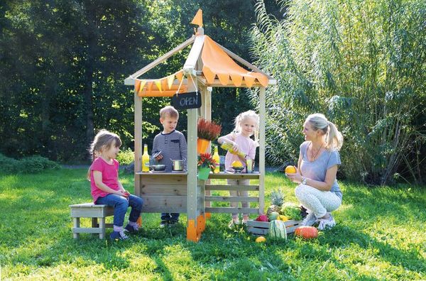 TopPlay Outdoor Kiosk 4 in 1 / Marktstand aus Holz, (LxBxH): 113 x 113 x 195 cm