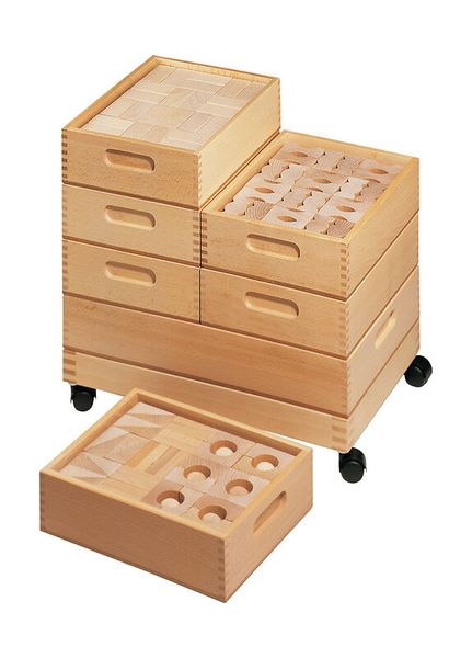 Holzboxen, Schubladenbox, Kastenset, Holztruhe, Kästen mit Rollen