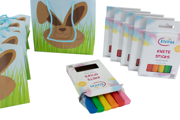 Geschenkkörbchen mit Knete, 6 Sets