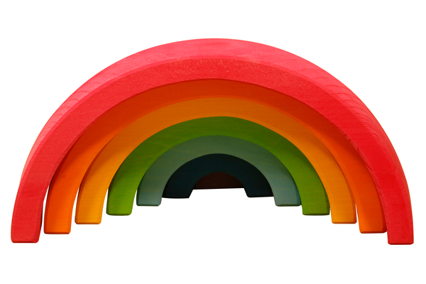 BAUSPIEL Regenbogen Halbkreis, 7 Teile, (L x B x H): 35 x 17,5 x 5 cm, ab 18 Monate BAUSPIEL Regenbogen Halbkreis, 7 Teile, (L x B x H): 35 x 17,5 x 5 cm, ab 18 Monate