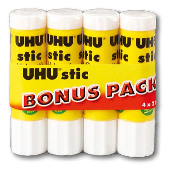 UHU Stic Klebestift Bonus Pack 21g, 4 Stück