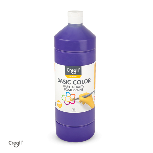 Farbeninpaint, Kunststoffflasche, Malfarbe, Pinselhilfe, Vordergrund: Lila