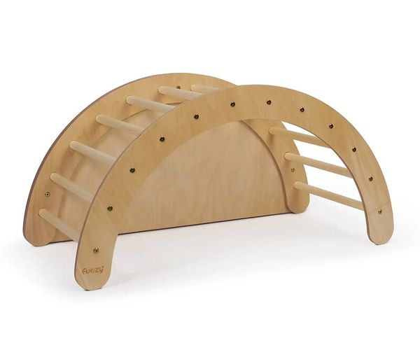 Holzbrücke, Klettergerät, Balancierbrücke, Kinderklettergerät, Naturholz