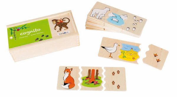 wooden, kinder, puzzle, tiere, karten