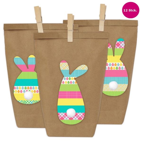 Osterhasentüten Washi Style, 12 Stück - Bastelset (SONDERANGEBOT) Osterhasentüten Washi Style, 12 Stück - Bastelset (SONDERANGEBOT)