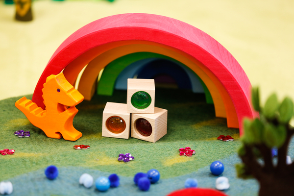 BAUSPIEL Regenbogen Halbkreis, 7 Teile, (L x B x H): 35 x 17,5 x 5 cm, ab 18 Monate BAUSPIEL Regenbogen Halbkreis, 7 Teile, (L x B x H): 35 x 17,5 x 5 cm, ab 18 Monate