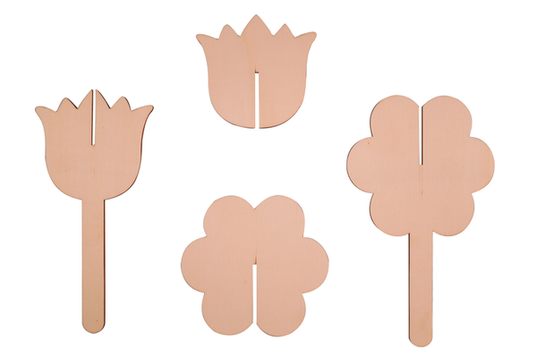 Blumen-Holzstab 3D, 8 Stück (SONDERANGEBOT) Blumen-Holzstab 3D, 8 Stück (SONDERANGEBOT)
