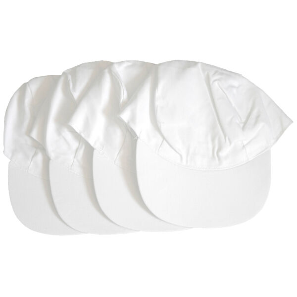 Kinder-Schirmmütze / Baseball-Cap, weiß, 4 Stück Kinder-Schirmmütze / Baseball-Cap, weiß, 4 Stück