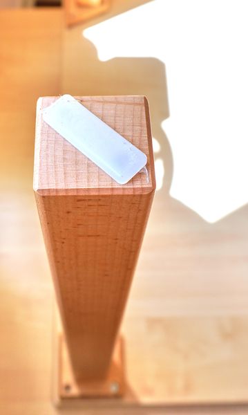 Zargenloser Halbrund-Tisch 120x60 cm, Birke Dekor, Holzbeine Zargenloser Halbrund-Tisch 120x60 cm, Birke Dekor, Holzbeine