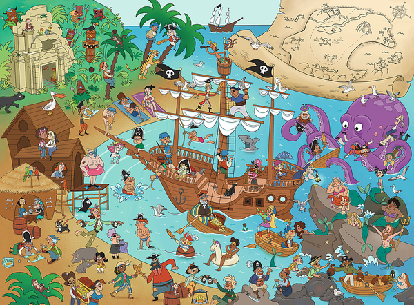 Schiffsrumpf, Segelschiff, Piratenflagge, Küste, Beachvolk