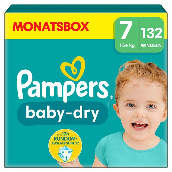 PAMPERS Baby Dry Windeln Größe 7 Extra Large 15+ kg, Packungsgröße wählbar