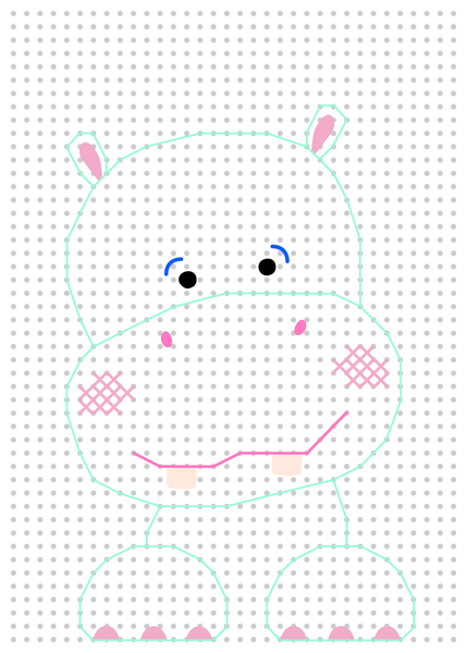 FOLIA Stickkarton Animals, weiß FOLIA Stickkarton Animals, weiß