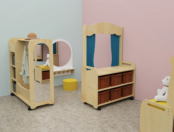 Darstellung eines Rollenspielraumes in der Kita