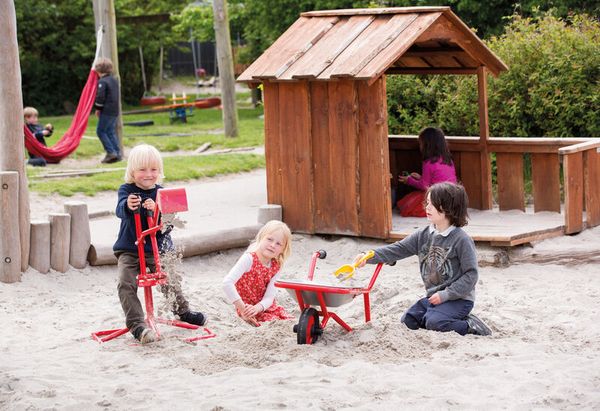 Sandkasten, Holzspielhäuschen, Kinder, Spielzeug, Sandkasten-Spielzeug