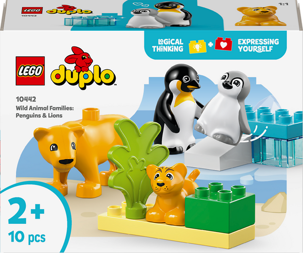 10442 LEGO® DUPLO® Wildtier-Familien: Pinguine und Löwen, 10 Teile