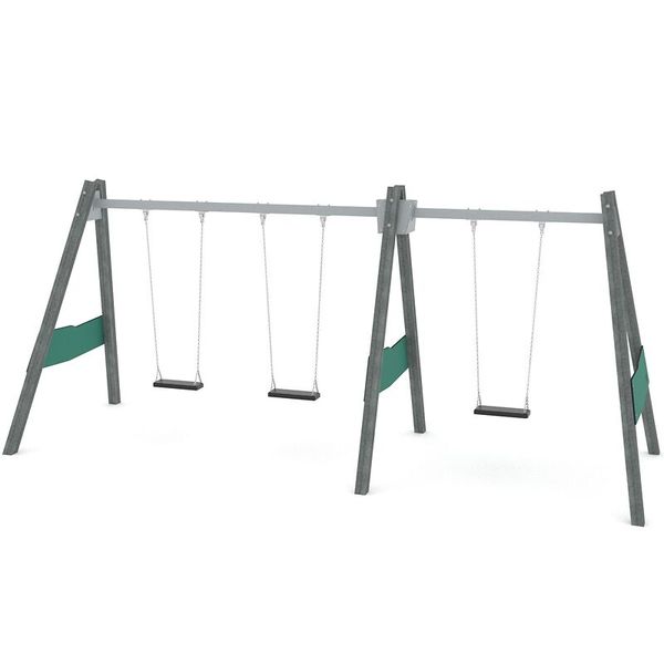 3er Schaukel recycled, Sitz wählbar