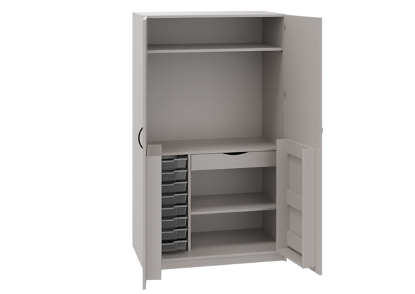 Schrank, Aufbewahrung, Hängeregal, Schublade, Metallunterteilung