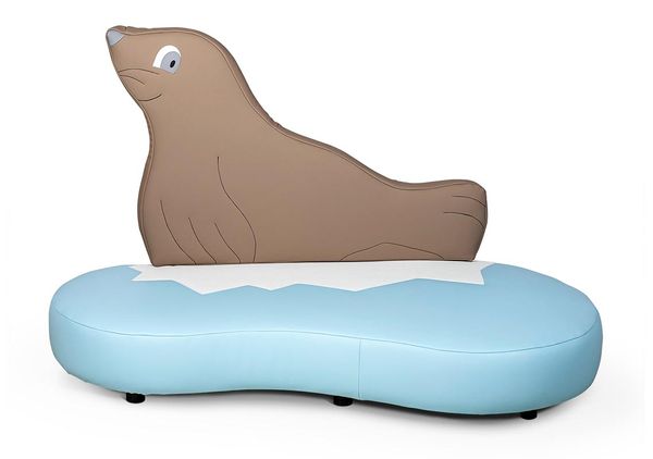 Kindersofa Robbe, Sitzhöhe 25 cm
