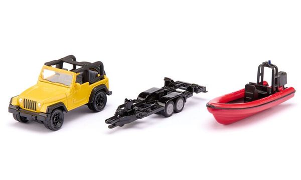 SIKU Jeep mit Boot, ab 3 Jahre