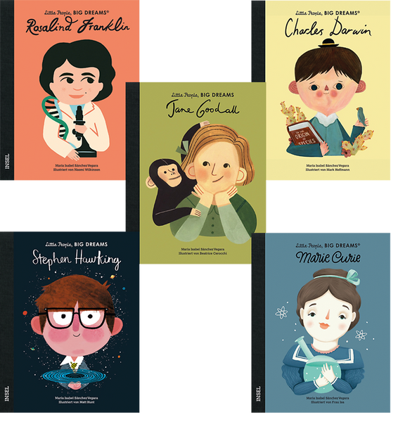 Buchpaket Little People, Big Dreams - Wissenschaftler:innen, 5 Bände
