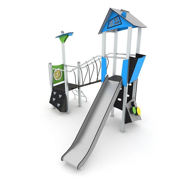 Spielturm mit Rutche, Steel+  Spielturm mit Rutche, Steel+