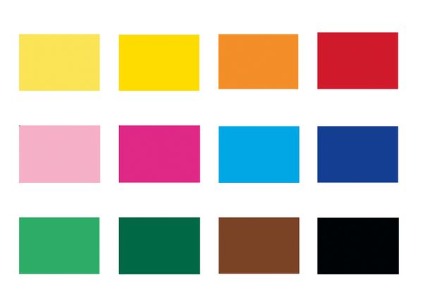 FOLIA Fotokarton 300 g/m², 50x70 cm, 60 Bogen, 12-farbig sortiert