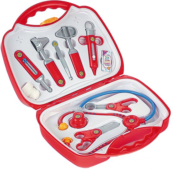 Kinderarzt-Spielzeug, Spielzeugwerkzeug, Stethoskop, Hammer, Pizzaploss?