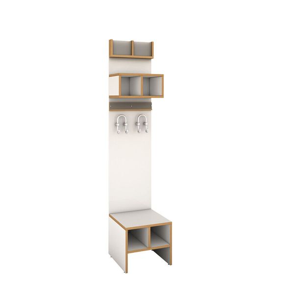 Garderobenständer, Wandregal, Hakenleiste, Garderobe, Schuhfach