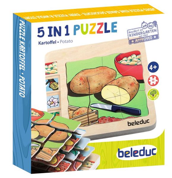 Lagen-Puzzle Kartoffel, 30 Teile, Holz, ab 4 Jahre Lagen-Puzzle Kartoffel, 30 Teile, Holz, ab 4 Jahre