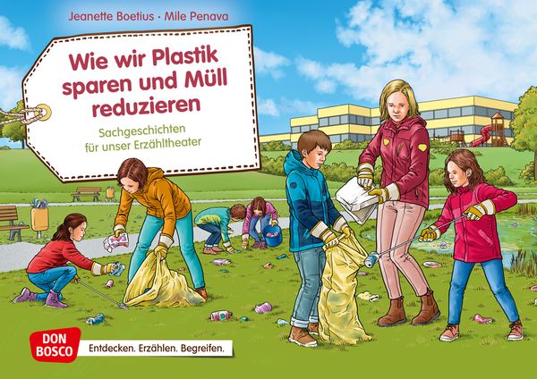 Plastik sparen, Müll sammeln, Umweltaktion, Schülerinnen, Garten/Schule