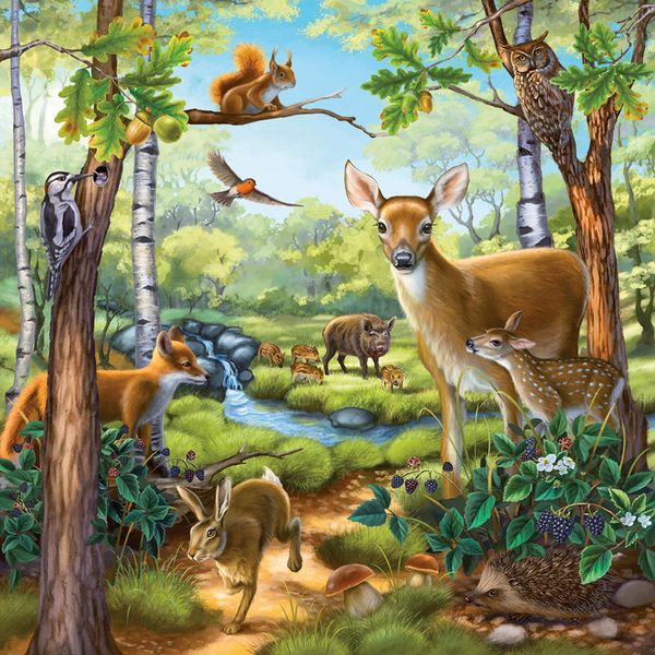 RAVENSBURGER Puzzle Wald-/Zoo-/Haustiere, 3 x 49 Teile, ab 5 Jahre RAVENSBURGER Puzzle Wald-/Zoo-/Haustiere, 3 x 49 Teile, ab 5 Jahre