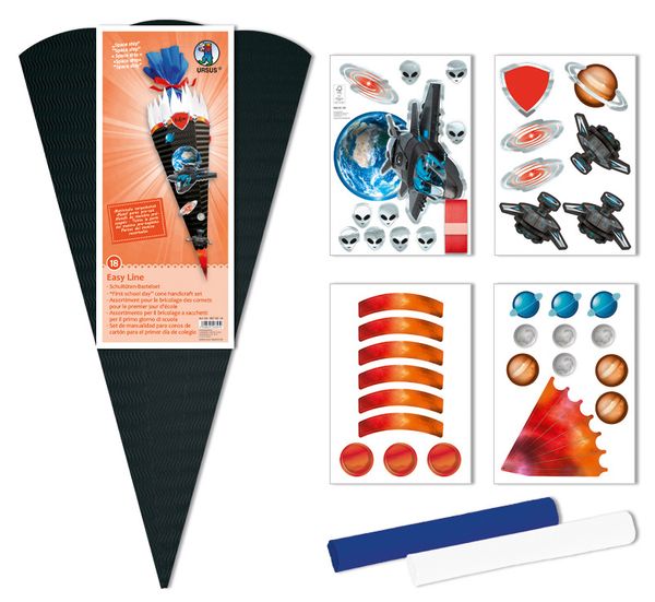 Schultüten-Bastelset Easy Line Spaceship, 68 cm, 1 Set 