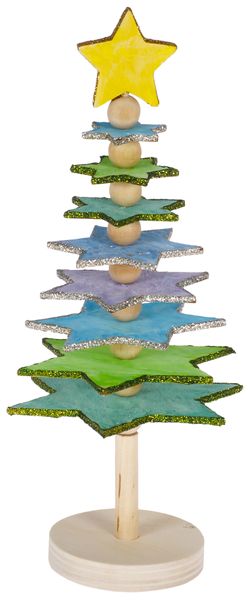 Weihnachtsbaum, Holz, Stäbchenbaum, Sterne, Dekoration