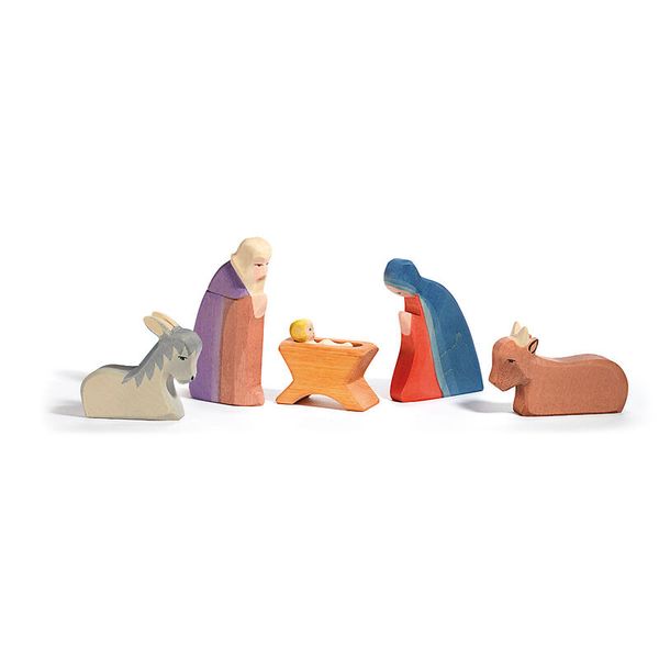 Holzspielzeug, Krippenfiguren, Weihnachtskrippe, Tiere, Statuen