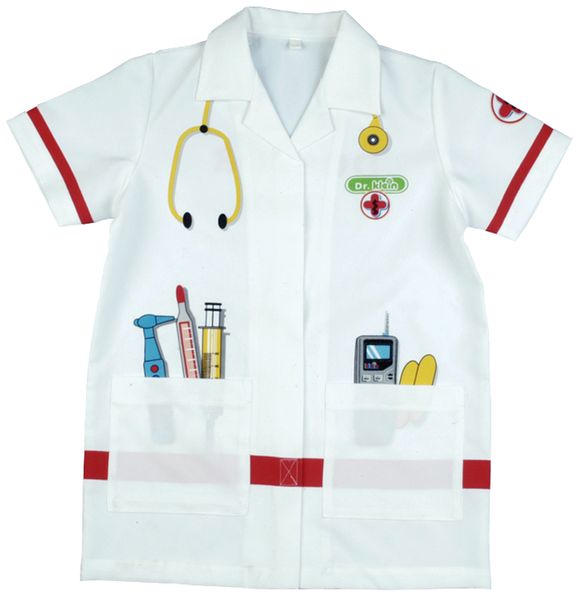 Kinderlabor, Medizinisch, Weißes Kittel, Pflegerobe, Instrumentation