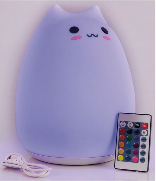Katzenlampe Big Cat aus Silikon, mit Fernbedienung Katzenlampe Big Cat aus Silikon, mit Fernbedienung