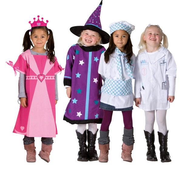 Kostüm, Prinzessin, Hexe, Mädchenkostüm, Stoff-Mix