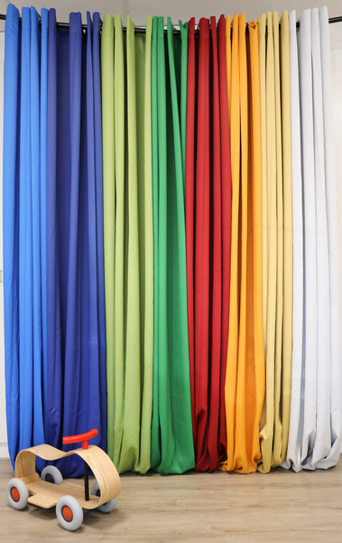 colorful fabrics, Fabricrollen, Farbenspektrum, Kinder-Holzspielzeug, Holz-Spielzeugroller