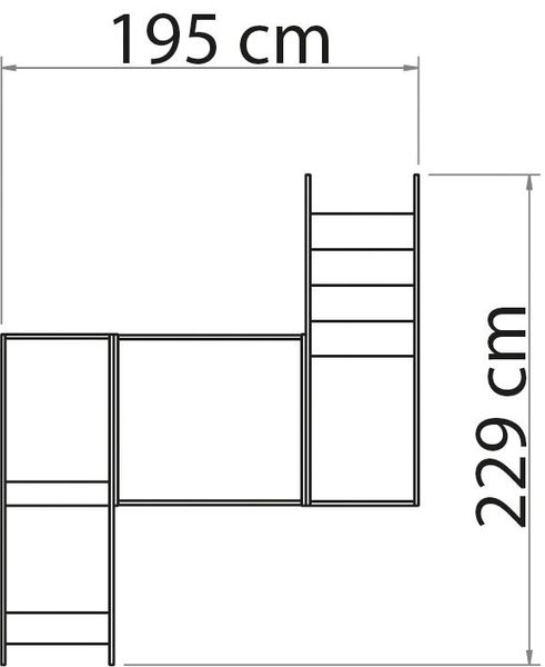 MATHOU Modulares Spielpodest mit Kletteraufstieg, Brücke & Rutsche, 3-teilig, ab 18 Monate