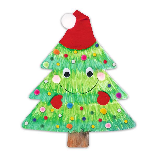 Blanko-Motive Tannenbaum, Karton, 20 Stück, 22,5 x 21 cm
