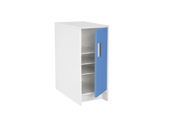 Kabinett, Schrank, Schuhschrank, blaue Tür, Regal