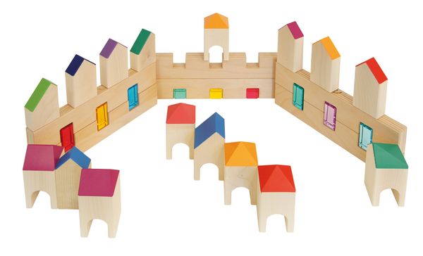 REGENBOGENLAND Ritterburg, 38-tlg. Set inklusive Kasten REGENBOGENLAND Ritterburg, 38-tlg. Set inklusive Kasten