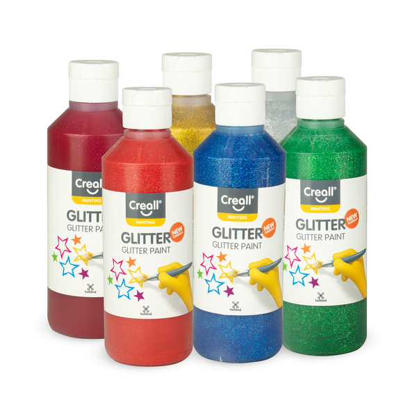 Creall Glitterfarbe 250 ml, 6 Stück Creall Glitterfarbe 250 ml, 6 Stück