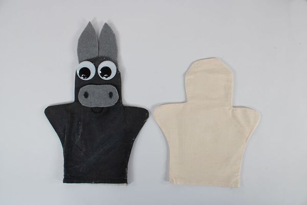 Handspielpuppen zum selber gestalten, Baumwolle, 4er Set
