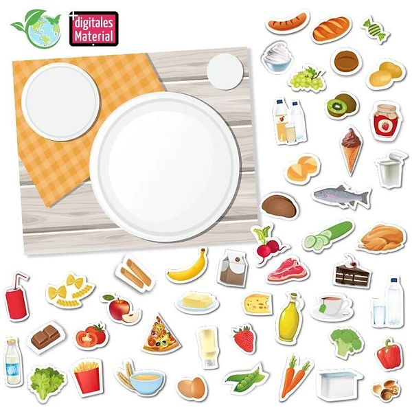 Gesunde Mahlzeiten Set, magnetisch, 61-teiliges Set