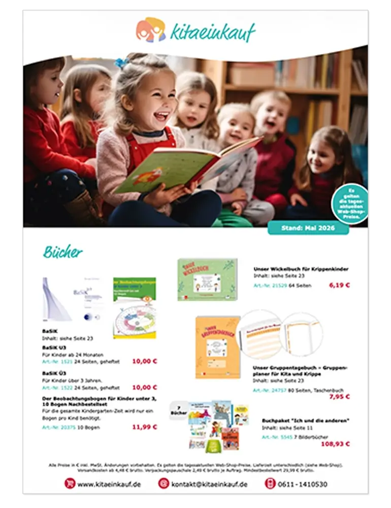 Titelseite des Bücher-Flyers