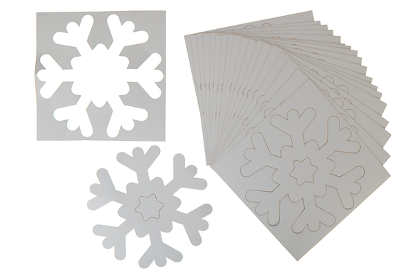 Blanko-Motive Schneeflocke, Karton, 20 Stück, 22,5 x 21 cm