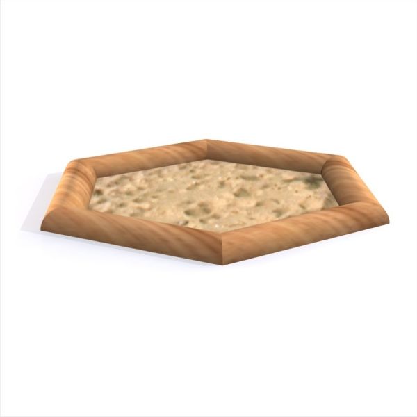 Sandkasten, Sandkastenbecken, Spielbereich, Holzrahmen, Kinderplatz