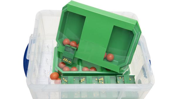 elementboard, electronics, green module, storage case, balls